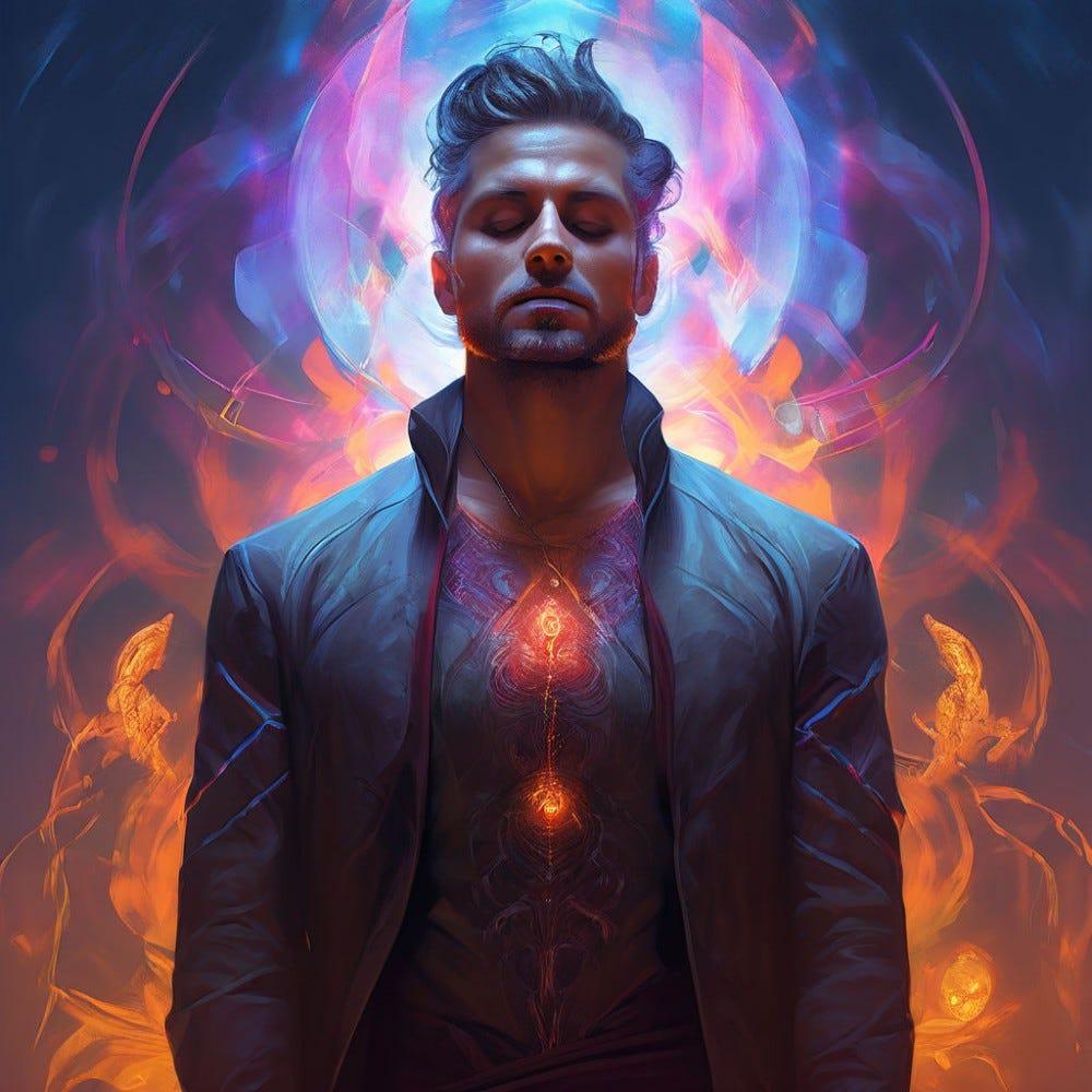 A practitioner in a peaceful home meditation space