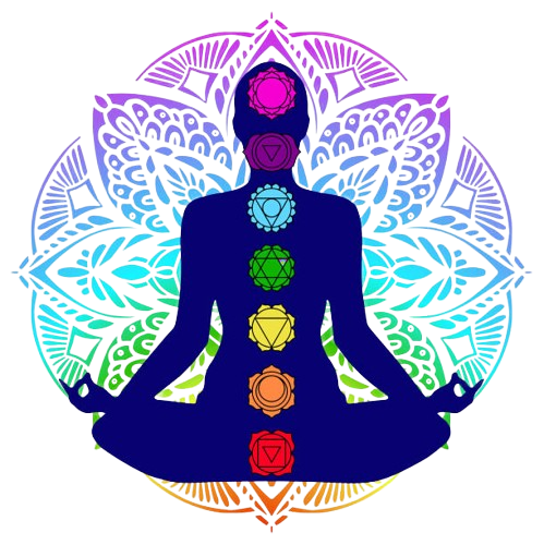 Spiritual healer in a meditation pose